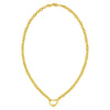 14K Yellow Gold Heart Lock Charm Necklace (5.80 mm)