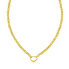14K Yellow Gold Heart Lock Charm Necklace (5.80 mm), view 2