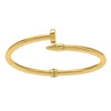 Bypass Nail Head Cuff Bangle in 14K Yellow Gold, view 2