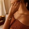 Bypass Nail Head Cuff Bangle in 14K Yellow Gold, view 3