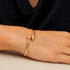 Bypass Nail Head Cuff Bangle in 14K Yellow Gold, view 5