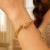 Bypass Nail Head Cuff Bangle in 14K Yellow Gold, view 6