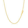 18k Yellow Gold Bead Chain 1.5mm (1.50 mm)