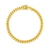 10K Yellow Gold Classic Miami Cuban Solid Bracelet (7.10 mm), view 2