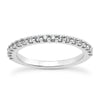 14k White Gold Shared Prong Diamond Wedding Ring Band with U Settings