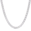 Sterling Silver Rhodium Plated Flat Miami Cuban Chain (7.80 mm), view 2