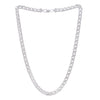Sterling Silver Rhodium Plated Flat Miami Cuban Chain (7.80 mm), view 3