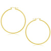 14k Yellow Gold Polished Hoop Earrings (2x55mm)