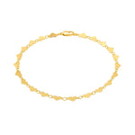 14K Yellow Gold 7 inch Mirrored Heart Chain Bracelet (5.00 mm), view 2