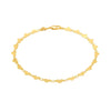 14K Yellow Gold 7 inch Mirrored Heart Chain Bracelet (5.00 mm), view 2