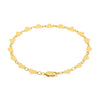 14K Yellow Gold 7 inch Mirrored Heart Chain Bracelet (5.00 mm), view 3