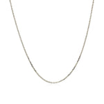 10k White Gold Adjustable Cable Chain (1.10 mm), view 3