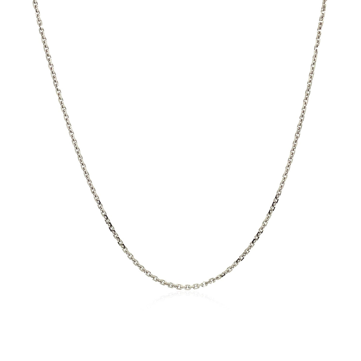 10k White Gold Adjustable Cable Chain (1.10 mm), view 3