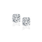 14K White Gold Diamond Four Prong Stud Earrings (1 cttw)