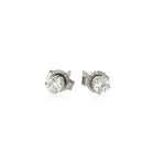 14K White Gold Diamond Four Prong Stud Earrings (1/4 cttw), view 2
