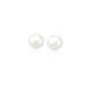 14k Yellow Gold Freshwater Cultured White Pearl Stud Earrings (6mm)