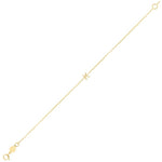 14K Yellow Gold Mini Initial K Bracelet