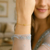 14K Yellow Gold Mini Initial K Bracelet, view 5