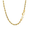 14k Yellow Gold Solid Diamond Cut Rope Chain (2.75 mm)