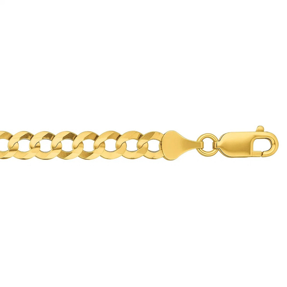 10K Yellow Gold Curb Bracelet (5.70 mm), view 6