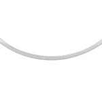 14K Yellow Gold And Silver Reversible Omega Chain Necklace (4.00 mm), view 2
