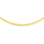 14K Yellow Gold And Silver Reversible Omega Chain Necklace (4.00 mm), view 7