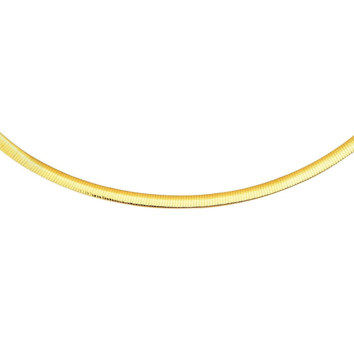 14K Yellow Gold And Silver Reversible Omega Chain Necklace (4.00 mm), view 7