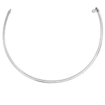 14K Yellow Gold And Silver Reversible Omega Chain Necklace (4.00 mm), view 8