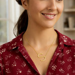 14K Yellow Gold Yours Truly Large Initial S Necklace, view 3