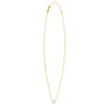 14K Yellow Gold Mini Diamond Q Initial Pendant Necklace, view 2