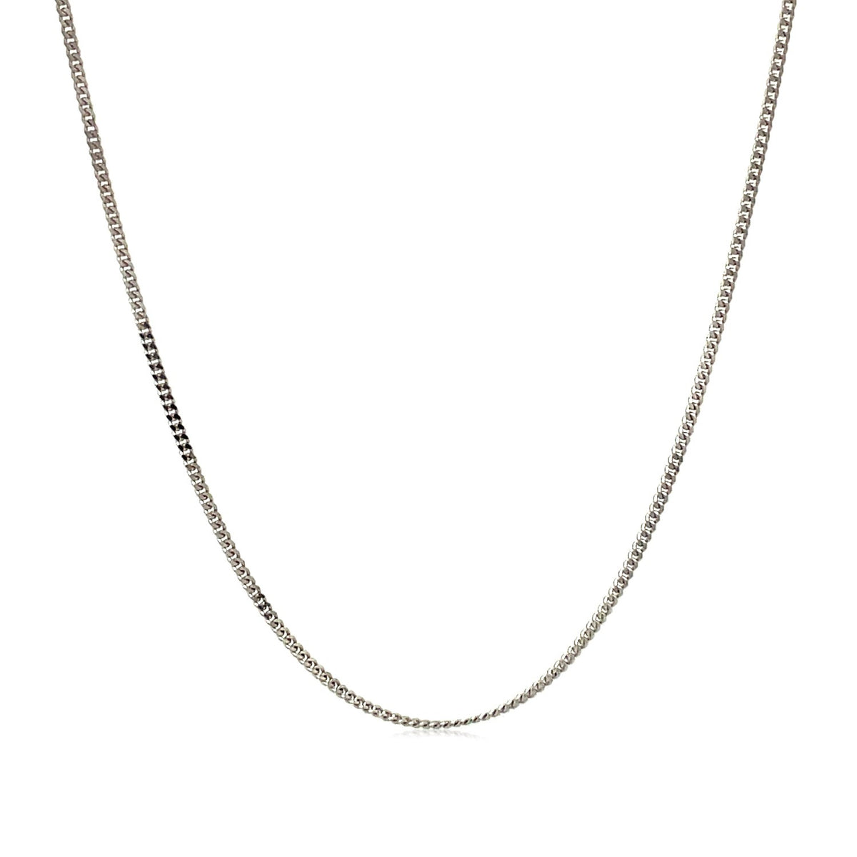 10k White Gold Gourmette Chain 1.0mm (1.00 mm), view 2