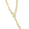 14K Yellow Gold Paperclip Toggle Link Necklace, view 3
