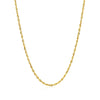 14k Yellow Gold Solid Diamond Cut Rope Chain (1.80 mm)