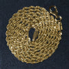 14k Yellow Gold Solid Diamond Cut Rope Chain (1.80 mm)