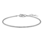 14K White Gold Diamond Cut Stack Bangle Bracelet (1.80 mm), view 2