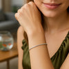 14K White Gold Diamond Cut Stack Bangle Bracelet (1.80 mm), view 4