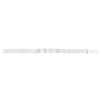 Sterling Silver Rhodium Plated Railroad Chain ID Bracelet, view 2