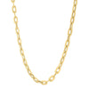 Oval Domed Paperclip Necklace in 14K Yellow Gold (5.30 mm)
