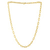 Oval Domed Paperclip Necklace in 14K Yellow Gold (5.30 mm), view 2
