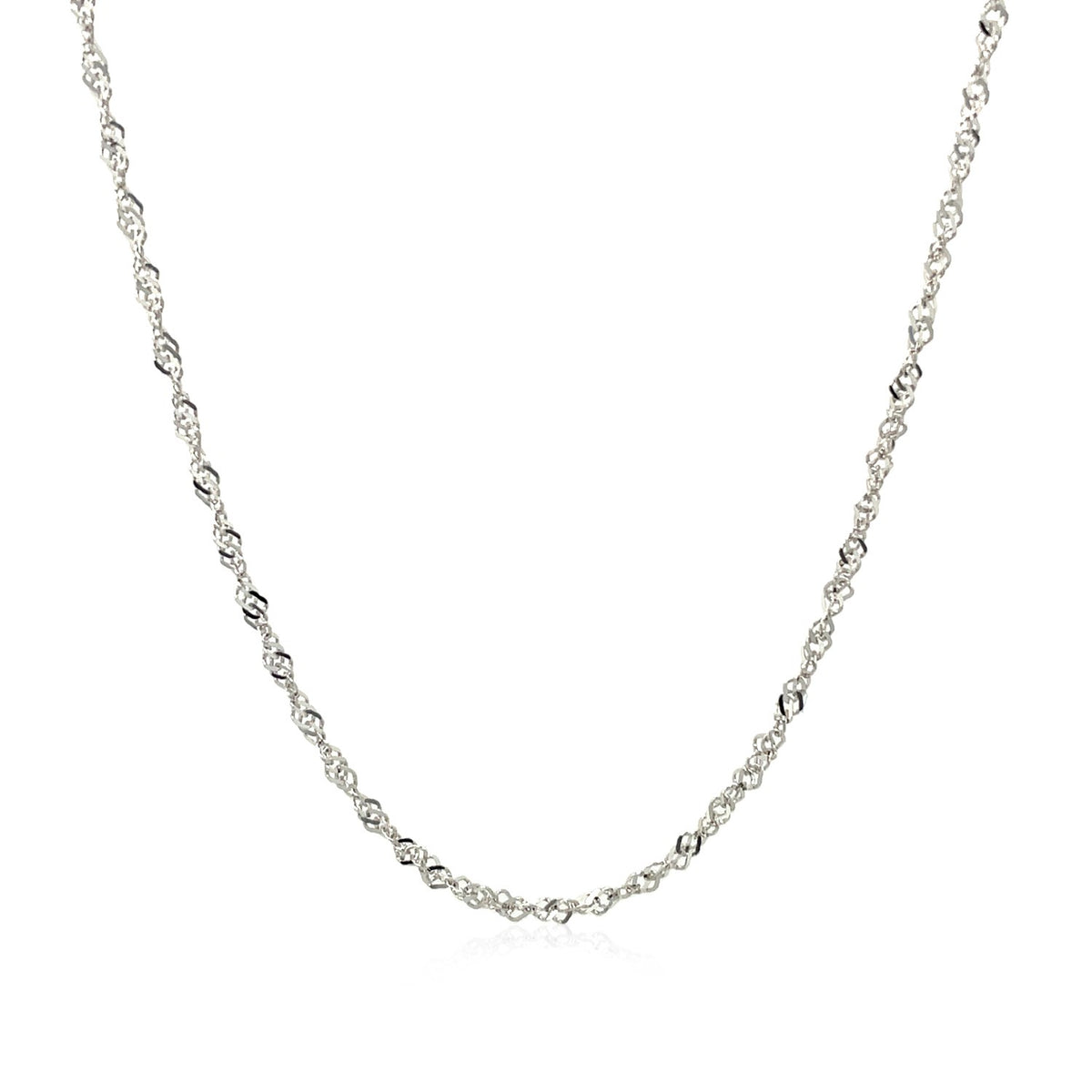 14k White Gold Singapore Chain (1.30 mm) (Style 48171), view 4