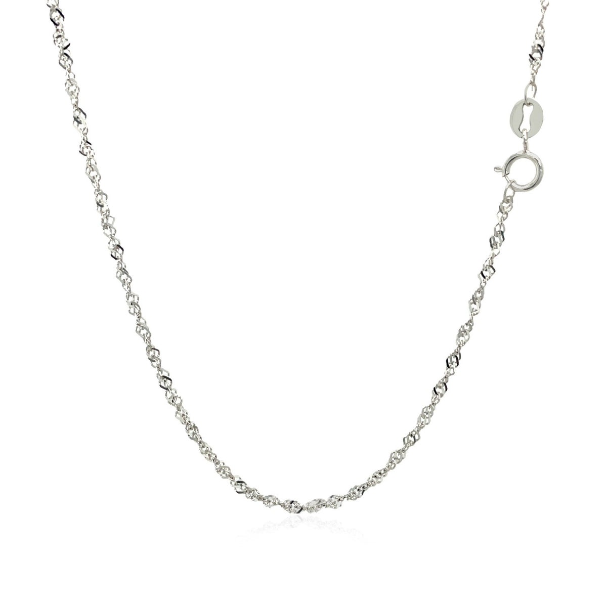14k White Gold Singapore Chain (1.30 mm) (Style 48171), view 12