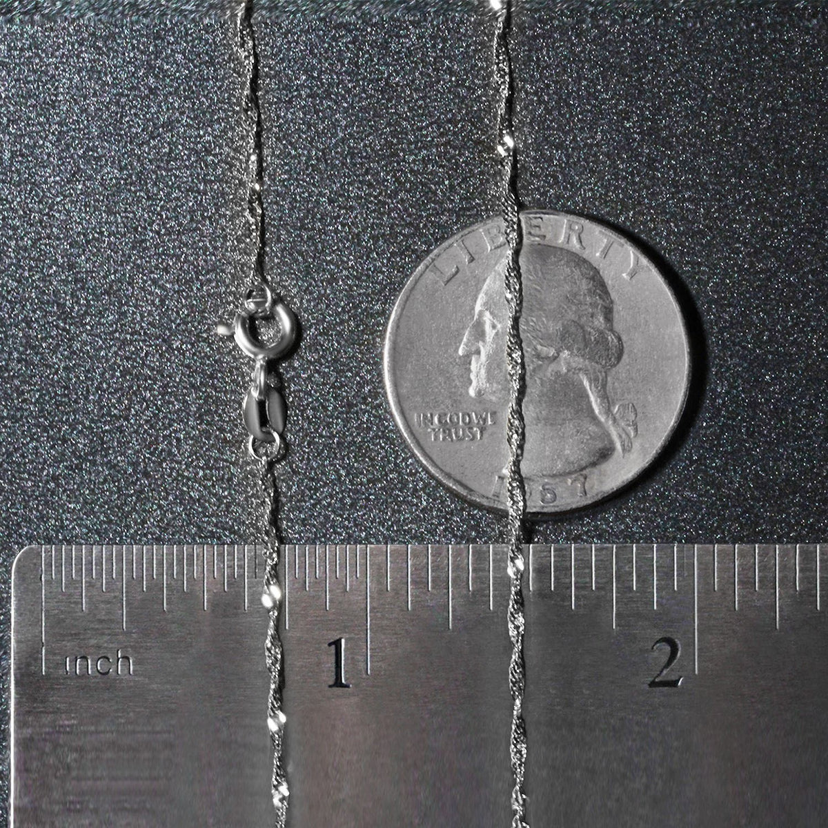 14k White Gold Singapore Chain (1.30 mm) (Style 48171), view 20