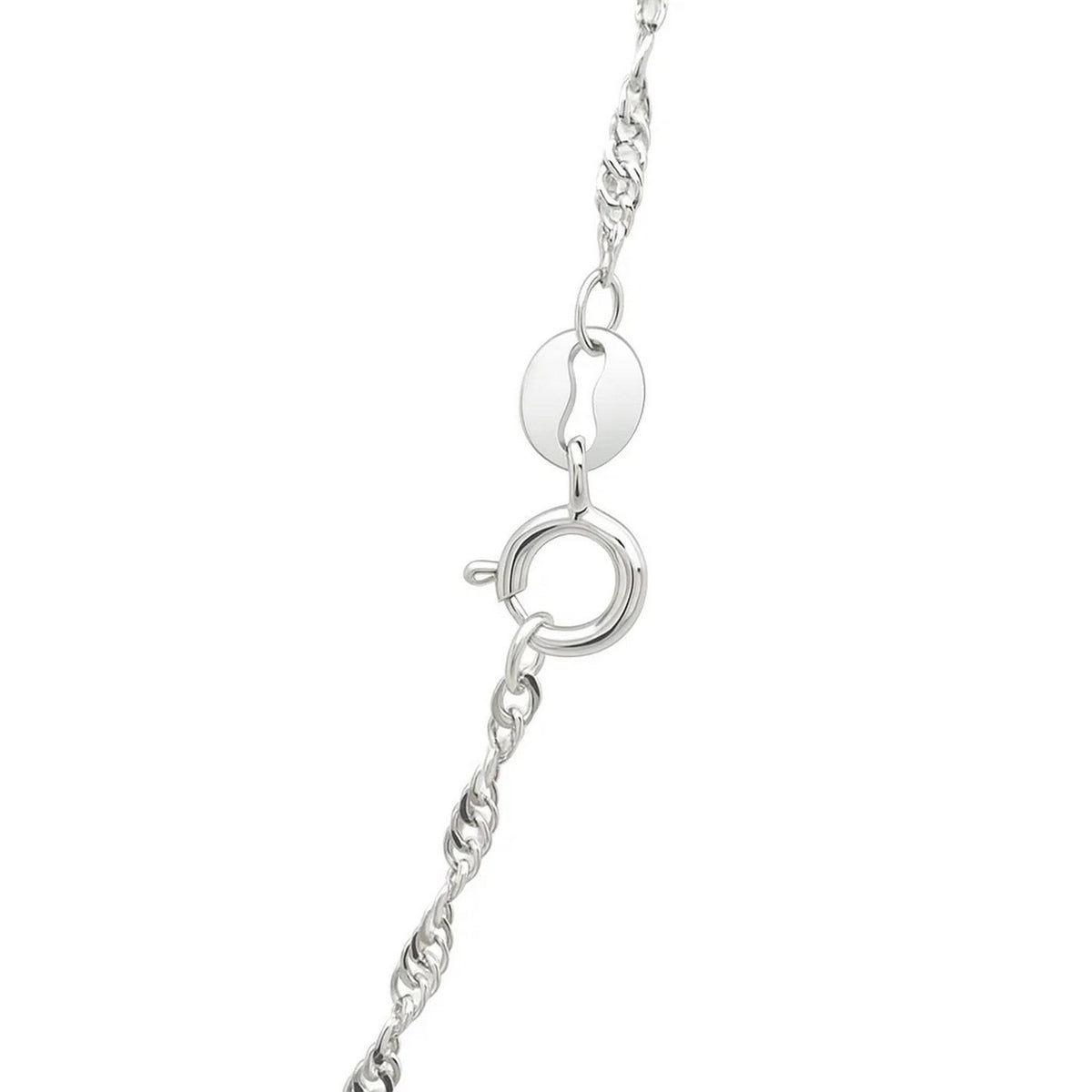 14k White Gold Singapore Chain (1.30 mm) (Style 48171), view 2