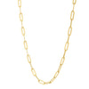 Long Domed Paperclip Necklace in 14K Yellow Gold (4.80 mm)
