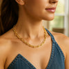 Long Domed Paperclip Necklace in 14K Yellow Gold (4.80 mm), view 3