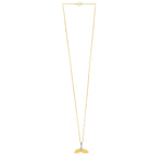 Whale Tail Necklace in 10K Yellow Gold, view 2