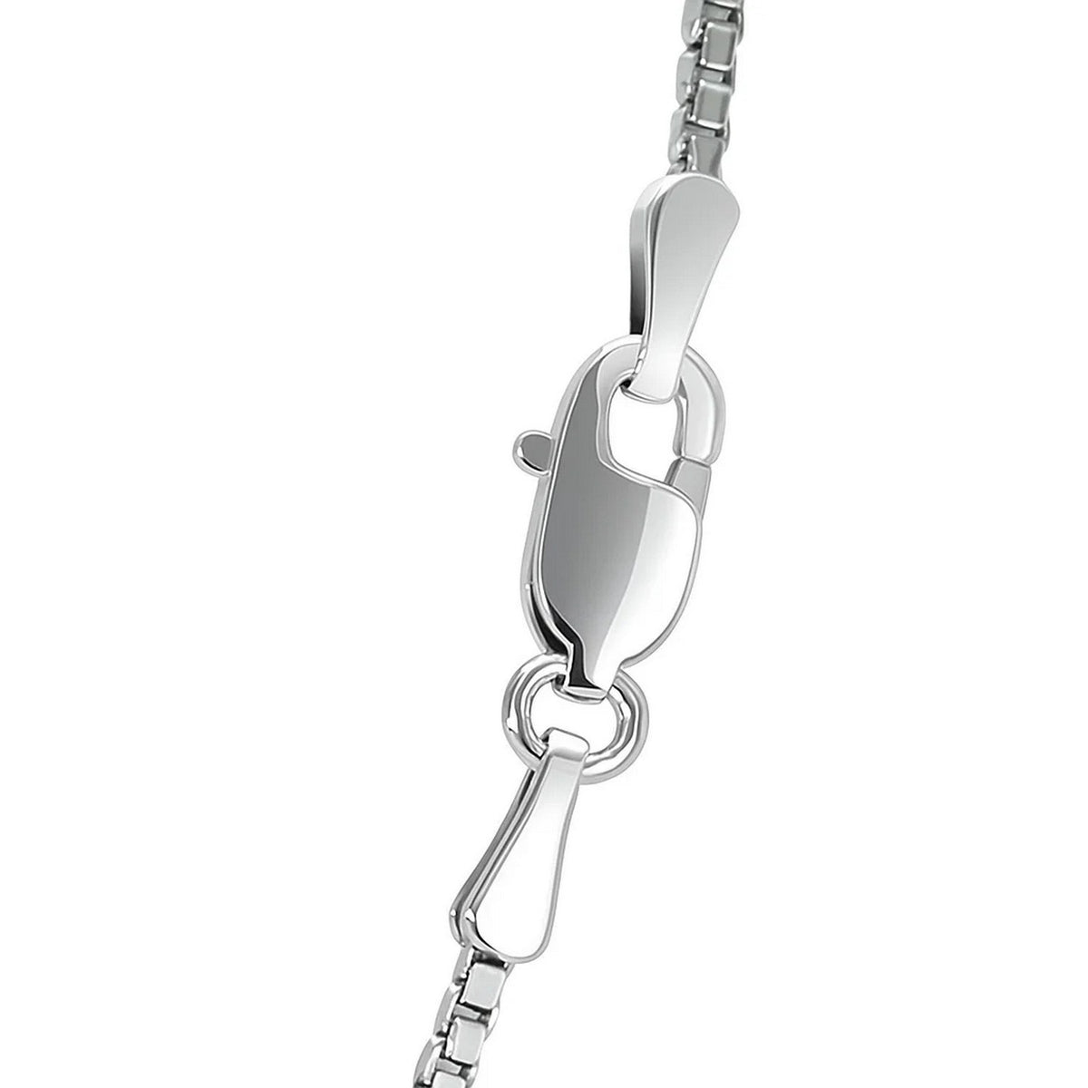 14k White Gold Classic Box Chain (1.4 mm), view 12