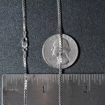 14k White Gold Classic Box Chain (1.4 mm), view 7