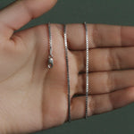 14k White Gold Classic Box Chain (1.4 mm), view 2