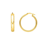 Small Wedding Hoops in 14K Yellow Gold, view 2